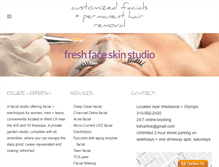 Tablet Screenshot of freshfaceskinstudio.com